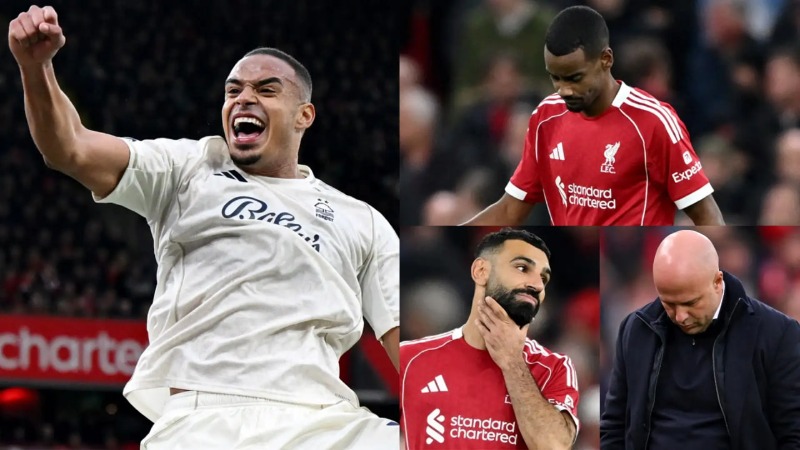 Liverpool បរាជ័យយ៉ាងធ្ងន់ធ្ងរ ៣-០ ទល់នឹង Nottingham Forest ធ្វើឱ្យសម្ពាធកើនឡើងលើលោក Arne Slot