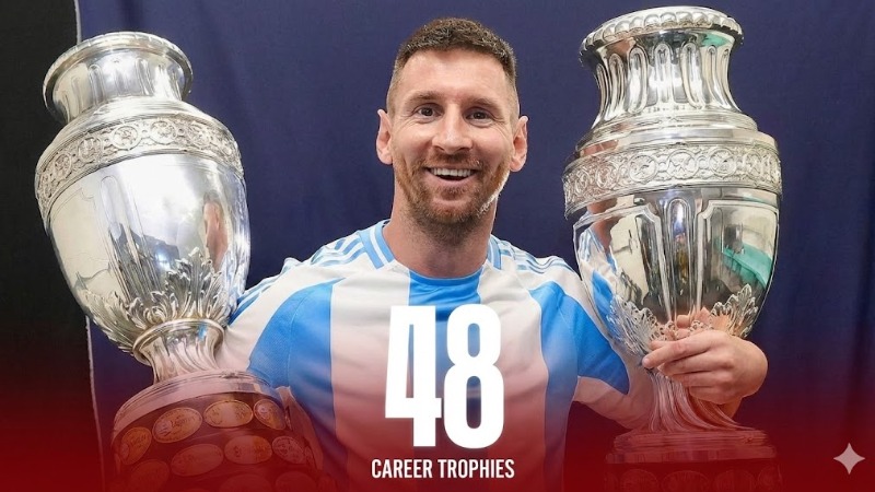 Lionel Messi បន្តបង្កើតប្រវត្តិសាស្ត្រ ដោយឈ្នះពានរង្វាន់ទី 48 ក្នុងអាជីព