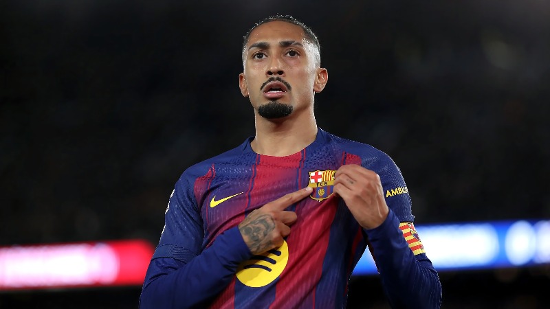 Raphinha បានក្លាយជាកីឡាករ Barcelona ដំបូងដែលរួមចំណែករកបាន 50 គ្រាប់ចាប់តាំងពី Messi, Neymar និង Suarez ចាកចេញ