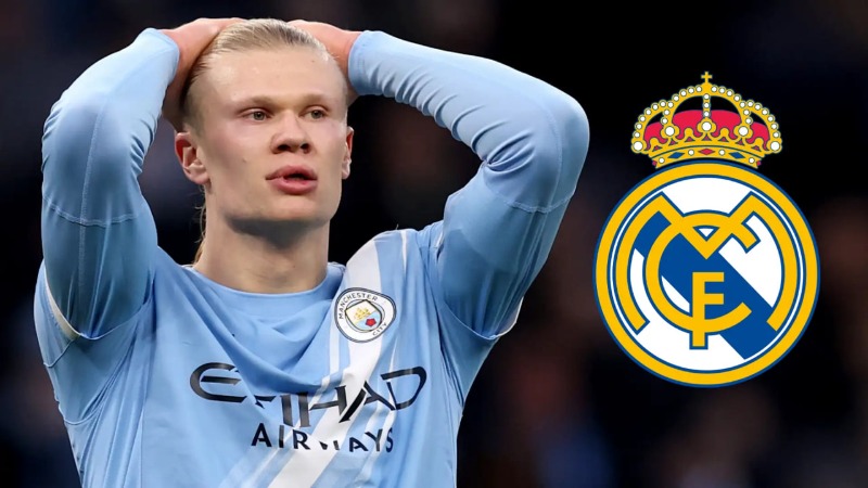 Real Madrid បង្ហាញជំហរជុំវិញការទិញយក Erling Haaland ពី Man City