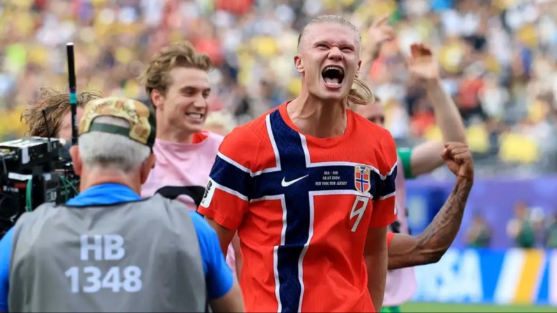 Erling Haaland សម្តែងការភ្ញាក់ផ្អើលជាខ្លាំងក្រោយរកគ្រាប់បាល់ជួយន័រវែសទម្លាក់ប្រេស៊ីលពី World Cup 2026